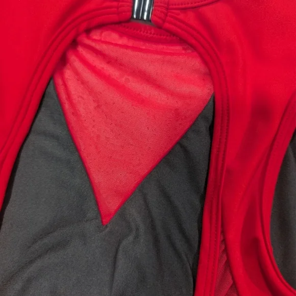 CUTE 5dancewear Five 5 YXL Extra large Gymnastics Dance Leotard CHRISTMAS RED - Picture 13 of 13